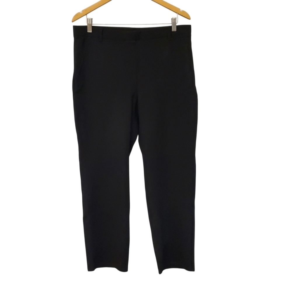 Quince Ultra-Stretch Ponte Straight Leg 4-Pocket Pants size XL Black